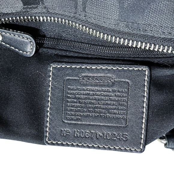 Coach Hampton Sateen & Leather Signature Logo Handbag - Picture 11 of 11